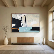 Load image into Gallery viewer, Monochromatic Geometric Abstract Painting on Canvas DKH546
