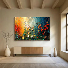 Load image into Gallery viewer, Colorful Flower Field Abstract Painting on Canvas - “Sunset Garden” DKH687
