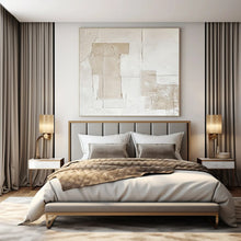 Load image into Gallery viewer, Neutral Textured Abstract Canvas Painting, Perfect for Timeless Entryway &amp; Serene Reading Nook LargeART1293
