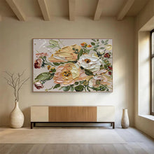 Load image into Gallery viewer, Impasto Flower “Soft Bloom Bouquet” Painting on Canvas, Romantic Floral Decor DKH824
