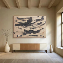 Load image into Gallery viewer, Ink - Style Abstract Painting on Canvas - “Fluid Strokes” DKH735
