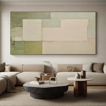 Load image into Gallery viewer, Oversized Pastel Geometric Abstract Art for Scandinavian Bedroom &amp; Minimalist Gallery LargeART0399
