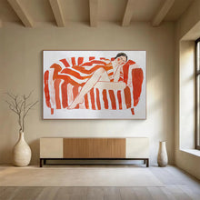 Load image into Gallery viewer, Stylish Reclining Figure Abstract Painting for Mid - Century Living Room &amp; Art Gallery Lounge DKH226
