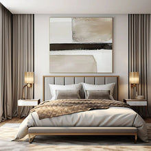 Load image into Gallery viewer, White, Black &amp; Gold Textured Abstract, Perfect for Industrial - Chic Loft &amp; Modern Art Gallery LargeART1478
