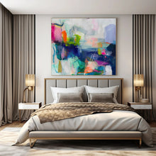 Load image into Gallery viewer, Colorful Abstract Fusion Canvas Painting, Ideal for Bohemian Living Room &amp; Creative Studio LargeART1174
