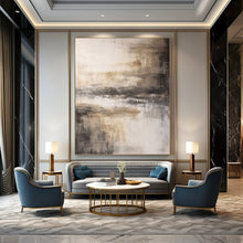 Load image into Gallery viewer, “Muted Horizon” – Blended beige, gray, and white, abstract landscape with soft edges DTP362
