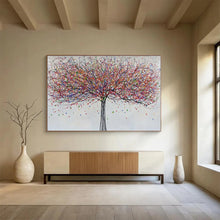Load image into Gallery viewer, Hand - painted Colorful Drip Tree Acrylic Art for Whimsical Children’s Playrooms LargeART1727
