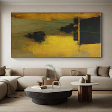 Load image into Gallery viewer, Large - Scale Golden and Green Abstract - Ideal for Luxury Hotel Lobby &amp; Upscale Dining Room LargeART0754
