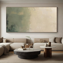 Load image into Gallery viewer, Muted Beige and Green Gradient Acrylic Art - Perfect for Nature - themed Bathroom &amp; Calming Meditation Space LargeART0657
