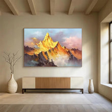 Load image into Gallery viewer, Sunset Mountain Glow - Dramatic Living Room Art LargeART1557
