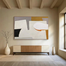 Load image into Gallery viewer, Monochromatic Abstract Painting on Canvas: Subtle - Shaped Abstraction DKH577
