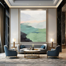 Load image into Gallery viewer, “Pastel Mountain Landscape” - Soft - Toned Nature Art on Canvas DKH1445
