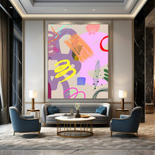 Load image into Gallery viewer, Pastel Abstract Playground Art, Suited for Minimalist Nursery &amp; Light - Filled Reading Nook LargeART2008
