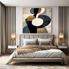 Load image into Gallery viewer, Geometric Shape Abstract in Neutrals Canvas Painting, Perfect for Scandinavian - Style Bedroom &amp; Modern Library LargeART1249
