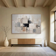 Load image into Gallery viewer, Neutral Geometric Abstract - Elegant Hallway Art LargeART1579
