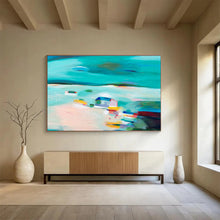 Load image into Gallery viewer, Coastal - Inspired Abstract Landscape Art for Beach House Living Room &amp; Seaside Restaurant DKH058
