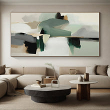 Load image into Gallery viewer, Large Green and Neutral Abstract - Ideal for Bohemian Home Office &amp; Nature - Inspired Café LargeART0760
