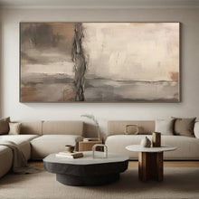 Load image into Gallery viewer, Neutral Tones with Textured Line Art – Perfect for Contemporary Living Room &amp; Serene Yoga Studio LargeART0711
