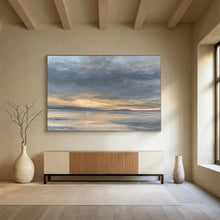 Load image into Gallery viewer, Dramatic Sunset Over the Sea Abstract acrylic painting DLZ023
