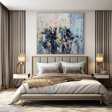 Load image into Gallery viewer, Pink, Blue &amp; Gray Abstract Painting - Ideal for Modern Living Room &amp; Art Gallery Spaces LargeART1404
