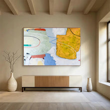 Load image into Gallery viewer, Colorful Geometric Maze Abstract Painting on Canvas DKH559
