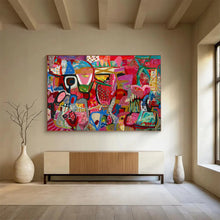 Load image into Gallery viewer, “Pink - Dominant Abstract Carnival” - Vibrant Abstract Acrylic, Suits Party Room and Art Gallery DLZ239
