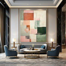 Load image into Gallery viewer, Pastel Color - Block Abstract Art, Suited for Scandinavian Nursery &amp; Minimalist Living Room LargeART2299
