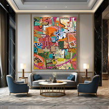 Load image into Gallery viewer, “Color Patch” Mixed bright colors, patchwork - like shapes. DTP293
