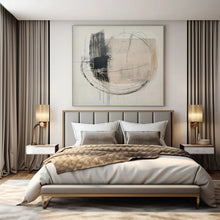 Load image into Gallery viewer, Monochrome Minimalist Abstract Art for Contemporary Office &amp; Zen - inspired Lounge LargeART0932
