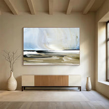 Load image into Gallery viewer, Coastal Abstract with Soft Blues and Beiges Abstract acrylic painting DLZ116
