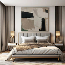 Load image into Gallery viewer, Hand - painted Massive Geometric Abstract in Neutral Tones Acrylic Art for Modern Offices LargeART0107
