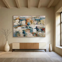 Load image into Gallery viewer, Colorful Chaos of Abstract Shapes Abstract acrylic painting DLZ012
