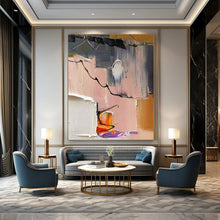 Load image into Gallery viewer, Abstract Pastel &amp; Black Composition – Bold Oil Study DTP270
