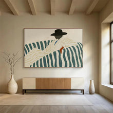 Load image into Gallery viewer, Sophisticated Seated Figure Abstract Painting for Luxury Living Room &amp; Art - Lovers’ Office DKH229
