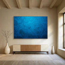 Load image into Gallery viewer, Textured Blue Abstract Painting on Canvas - “Ocean’s Whisper” DKH616
