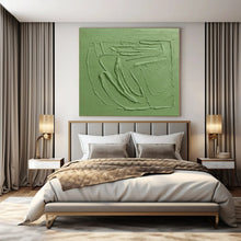 Load image into Gallery viewer, Large - Scale Hand - painted Textured Green Relief Acrylic Art for Nature - Themed Hallways LargeART0192
