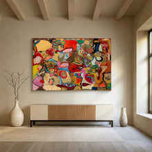 Load image into Gallery viewer, “Colorful Abstract Gathering” - Eclectic Abstract Acrylic, Good for Community Space and Living Room DLZ240
