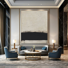 Load image into Gallery viewer, “Minimalist Black and White” - Monochromatic Abstract Art on Canvas DKH1419
