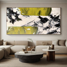 Load image into Gallery viewer, Oversized Bold Green and Black Abstract Acrylic for Modern Office &amp; Dynamic Game Room LargeART0305
