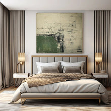 Load image into Gallery viewer, Large - Scale Hand - painted Abstract Green &amp; Gray Composition Acrylic Art for Industrial - Style Lounges LargeART0168
