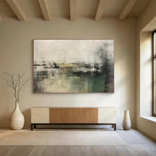 Load image into Gallery viewer, Gray and Green Abstract Painting for Calm Living Room &amp; Art - Themed Spa DKH319
