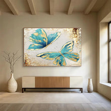Load image into Gallery viewer, Abstract Butterfly Painting on Canvas - “Gilded Wings” DKH734

