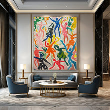 Load image into Gallery viewer, Expressionist Abstract Art, Vivid Human Forms for Lively Family Room &amp; Artistic Dance Studio LargeART2257
