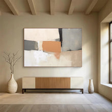 Load image into Gallery viewer, Neutral Tones with Earthy Accent Abstract acrylic painting DLZ076

