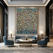 Load image into Gallery viewer, Multicolored Pointillism Abstract Creation - Fits Creative Studio &amp; Lounge Area LargeART2348

