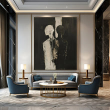 Load image into Gallery viewer, Abstract Painting, Black &amp; White, Figurative Art for Gallery &amp; Office LargeART2171
