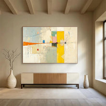 Load image into Gallery viewer, Colorful Geometric Abstract Painting on Canvas - “Playful Connections” DKH614
