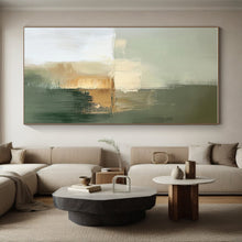 Load image into Gallery viewer, Large Soft Green and Beige Abstract Art - Ideal for Minimalist Bedroom &amp; Calm Waiting Room LargeART0770
