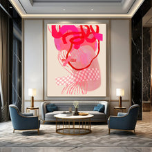Load image into Gallery viewer, Playful Pink Abstract Composition, Perfect for Trendy Boutique &amp; Girly Teen Bedroom LargeART2000
