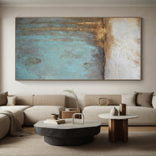 Load image into Gallery viewer, Rust and Teal Textured Wall Acrylic Art - Suited for Industrial - chic Loft &amp; Retro - style Bar LargeART0629
